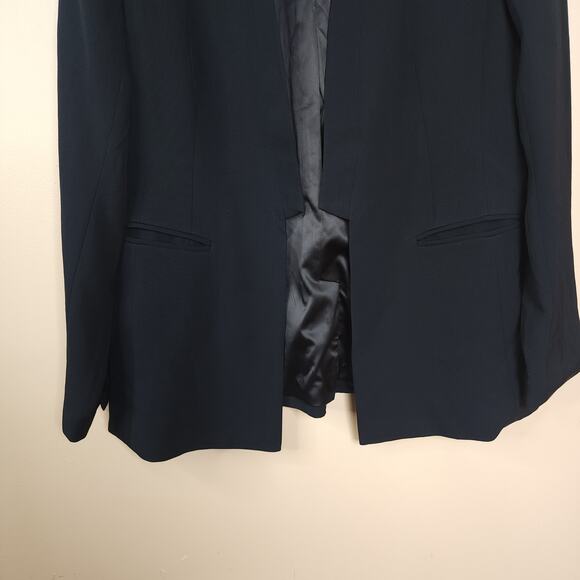 Banana Republic Seamed Lapel Long Blazer in Black Size 16 - Picture 4 of 10